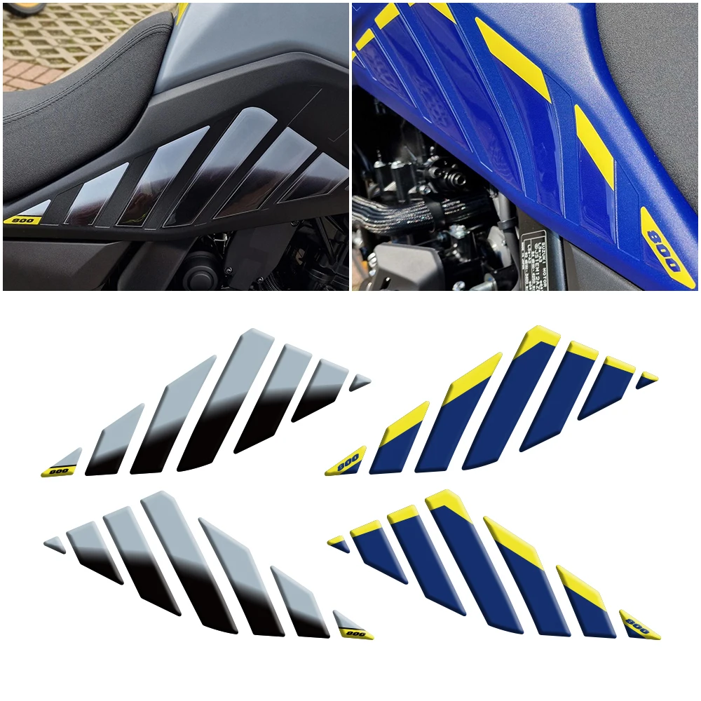 Motorcycle 3D Decals for Suzuki V Strom 800 DE VStrom 800DE 2023 2024 Tank Grips Pad Gas Fuel Oil Knee Protector