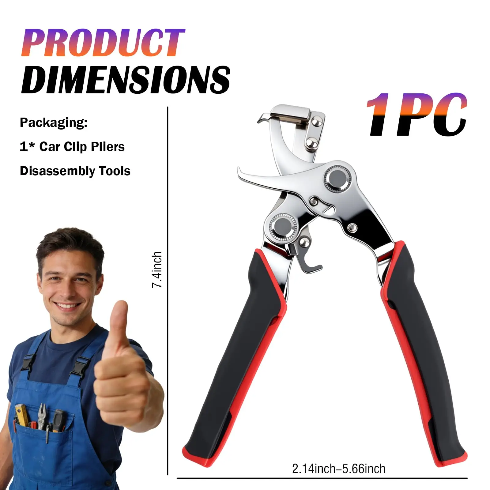 New Car Clip Pliers,Non-damaging Plastic Clip Removal Tool with Spring-loaded & Non-slip Handle Design,Labor-saving Car Clips Re