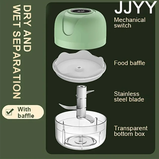 Portable Mini Electric Food Chopper USB Rechargeable Garlic Crusher Meat Grinder Vegetable Cutter Stainless Steel Blade Multi Function Kitchen Chopping Tool Compact Cordless Processor for Garlic Onion Herbs Vegetables Meat Home Cooking Easy Clean 3 Portable Mini Electric Food Chopper USB Rechargeable Garlic Crusher Meat Grinder Vegetable Cutter Stainless Steel Blade Multi Function Kitchen Chopping Tool Compact Cordless Processor for Garlic Onion Herbs Vegetables Meat Home Cooking Easy Clean 3