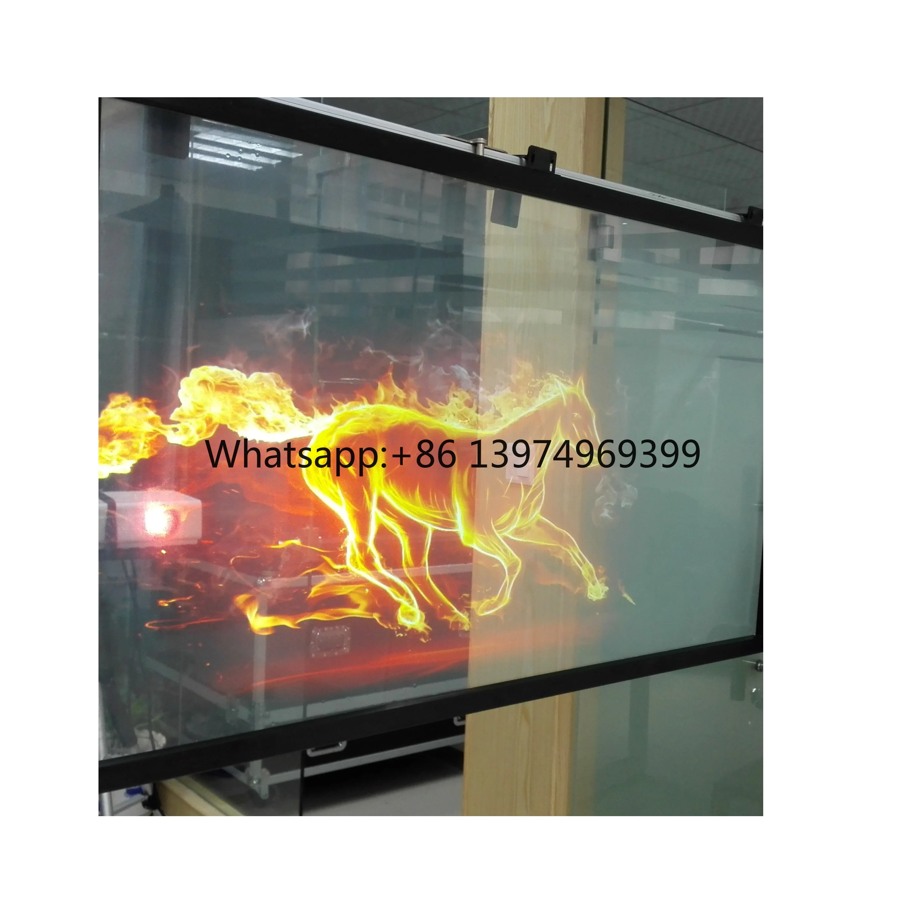 SMX 3D Hologram Transparent Rear Projection Screen for Window Stores