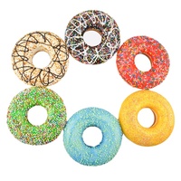 1pc Simulation 17cm Fake Large Donuts Cake Round Bread Props Baking Cake Shop Pendant Holiday Family Gathering Table Decoration
