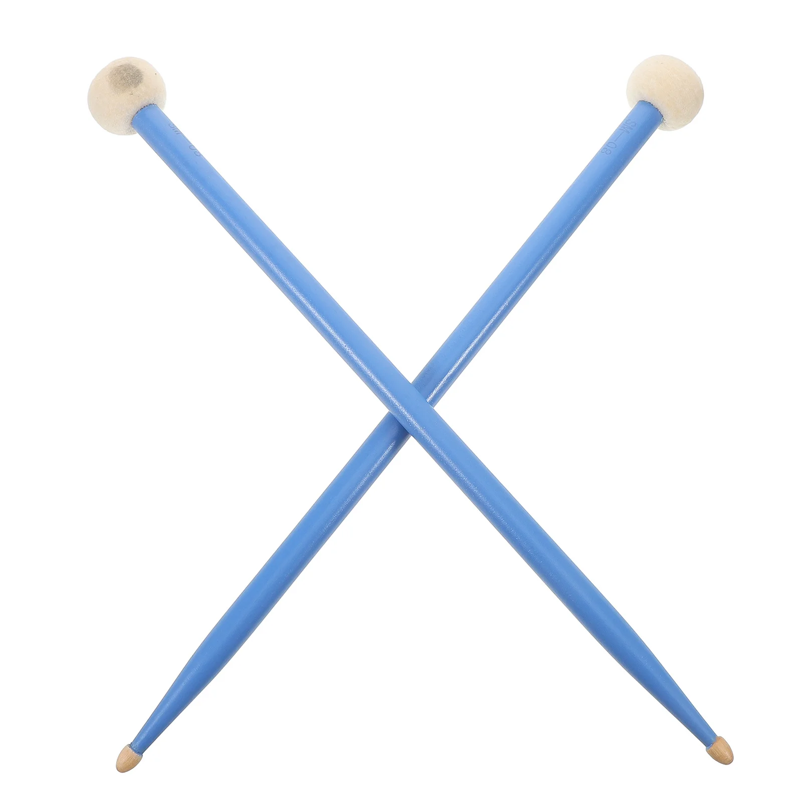 1Pair Maple Wood Double-Head Drum Mallets Felt Head for Timpani Snare Drum Percussion Instrument Timpani Mallet