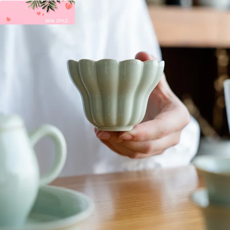 

Керамическая песня Цин Ручная работа Будда Ручная чайная чашка Кунг-фу Чайный сервиз Чашка для дегустации чая Мастер-чашка Ручная работа Ретро Домашняя одинарная чашка