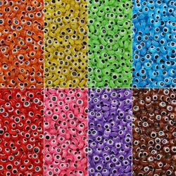 50Pcs Flat Round Colourful Devil's Eye  Resin 6/8mm Loose Beads DIY For Making Bracelets Necklaces Earrings Jewelry Accessories