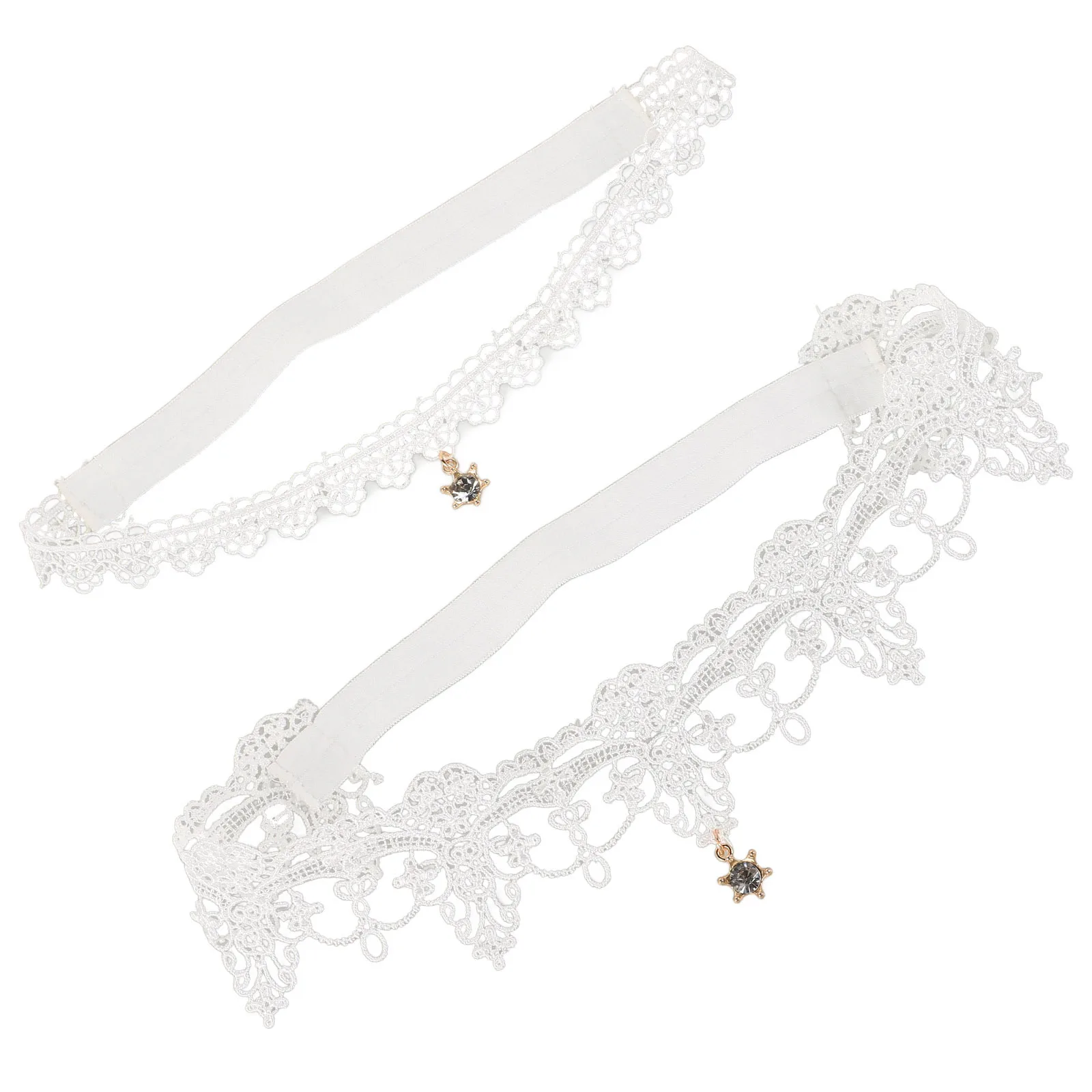2 قطعة الرباط الزفاف قسط للعروس أنيقة الدانتيل حجر الراين الساق الفرقة الزفاف الساق حزام حفل الاستقبال حفلة تفضل هدية فكرة