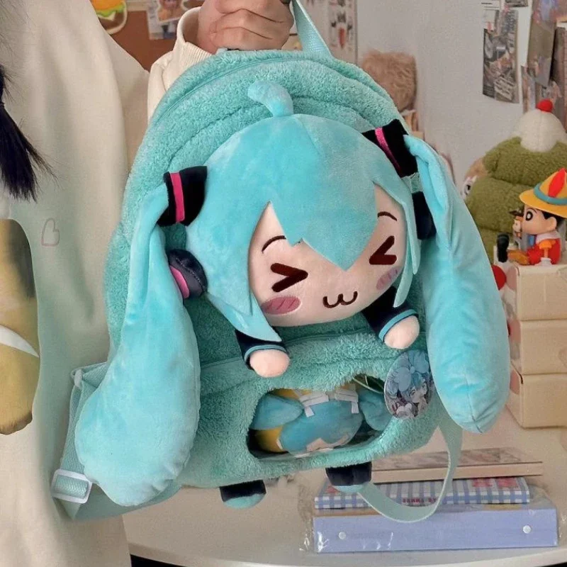 Mochila Hatsune Miku Ita para hombre y mujer, bolsa de felpa itabag de anime, Bolsa Escolar informal de viaje, cosplay, Vocaloid, novedad