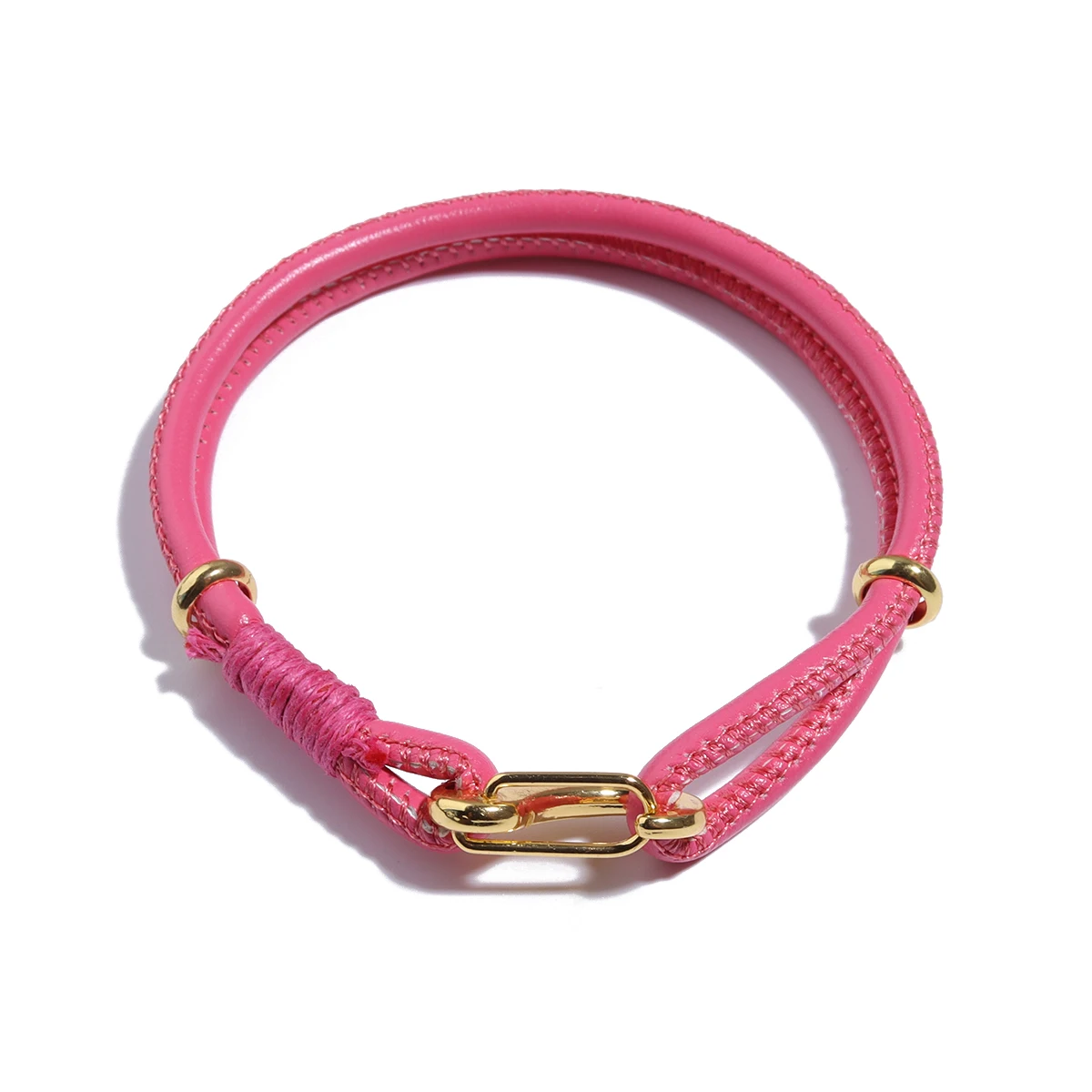1 Stück 20 cm doppellagiges Armband aus echtem Leder, passend für Original-Charm-Armbänder, Schmuckherstellung, Geschenk für Frauen und Männer, DIY-Zubehör – Detail 6