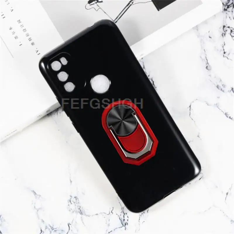 For Blackview A70  Case Back Finger Ring Soft TPU Silicone Case For Blackview A70 Pro BlackviewA70 2021 Phone Cover