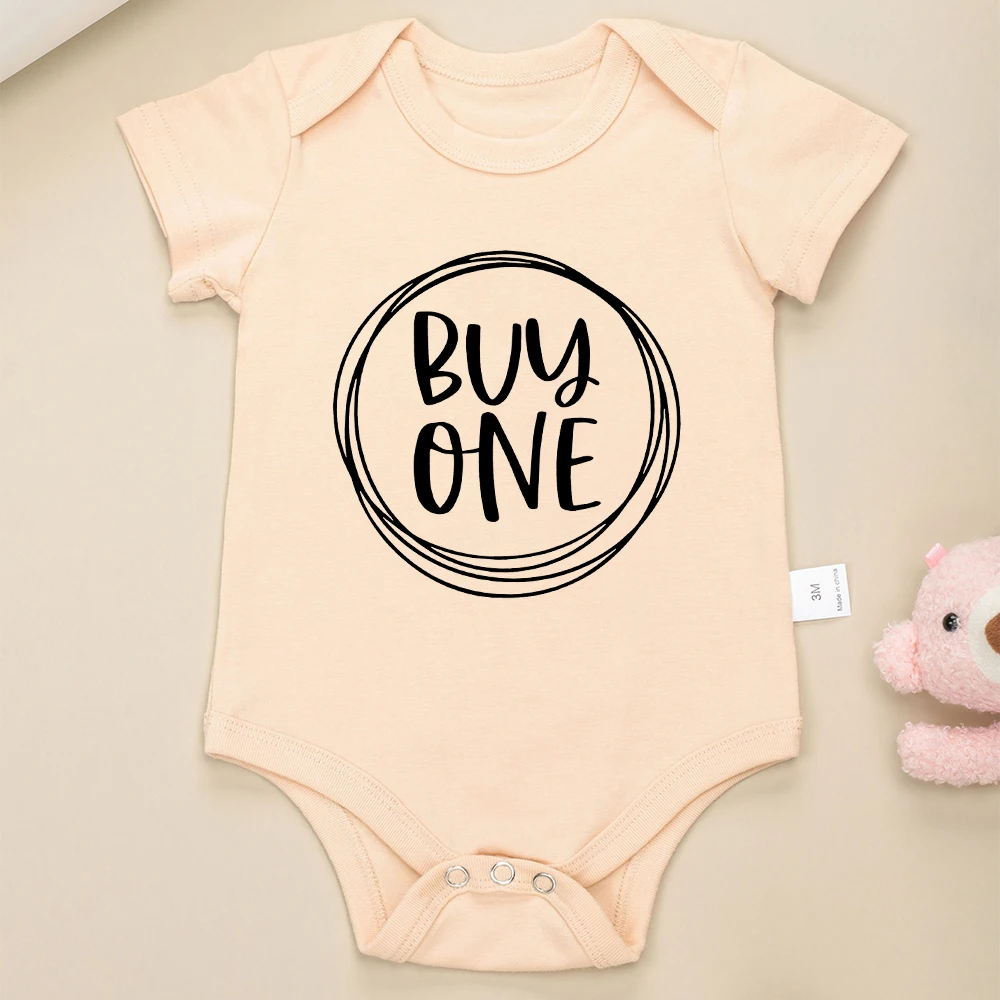 Newborn Buy One Get One Free Funny Twin Baby Boys Bodysuits Creative Trend Toddler Girl Outfits Europe Hot Sale Infant Clothes