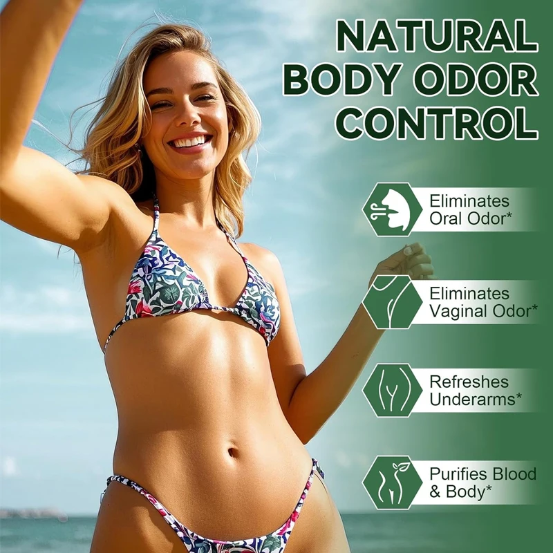 Body Deodorizing Capsules from Within, Effectively Inhibit Sweat Odor, Improve Body Odor And Breath Natural Plant Ingredients