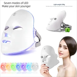 Ush recarga máscara LED para levantar la cara terapia de luz roja PDT terapia de belleza máscara LED de 7 colores