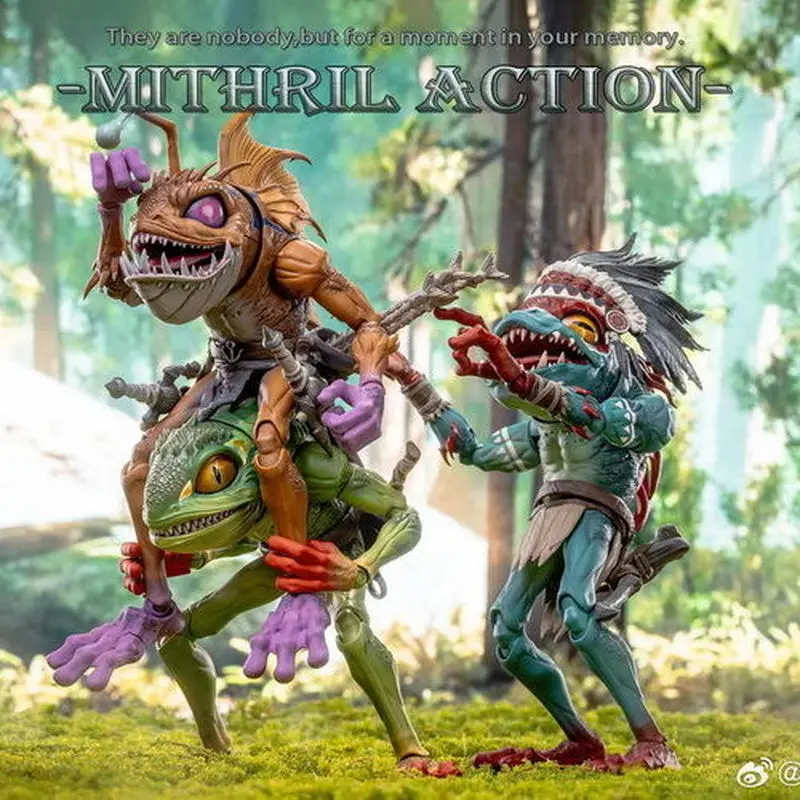 Mithril Studio 1/10 Figure Action Merfolk Murloc Tribe Blade Tide Warrior Abyss Shooter Wave Chief Movable Toy Collection Gift