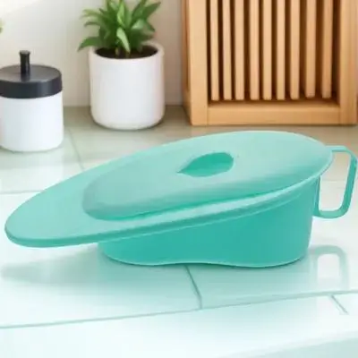 1 قطعة Bedpan مع غطاء دائم خفيف الوزن المحمولة البلاستيك المسنين مشلول الرعاية الصحية طريح الفراش المريض مبولة المرحاض السلطانية #6