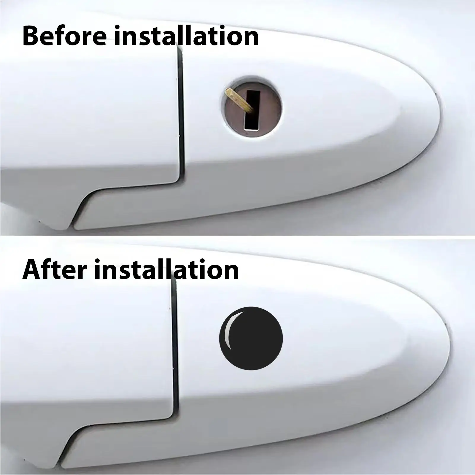 Car Universal Door Lock Keyhole Cover Tab 2CM 4Pcs Dustproof Anti-Rust Protection Cap Protective Key Decor Exterior Accessories
