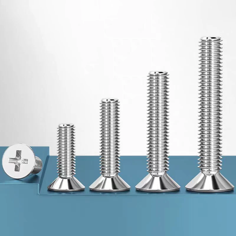 สกรูหัวจมแบบไขว้ M2 M2.5 M3 M3.5 M4  ทำจากสแตนเลส 304 A2-70 มาตรฐาน GB819