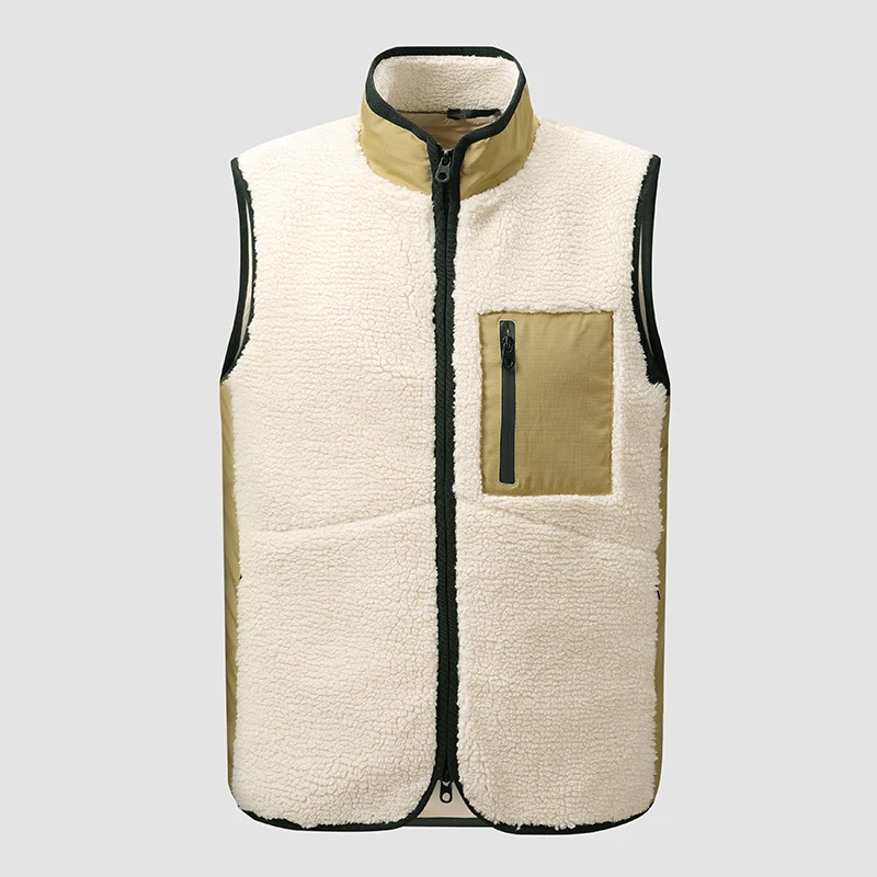 

Модный свободный мужской жилет, куртка из ягненка, бархатная теплая верхняя одежда, осень-зима, универсальные модные флисовые жилеты, терможилет на флисовой подкладке