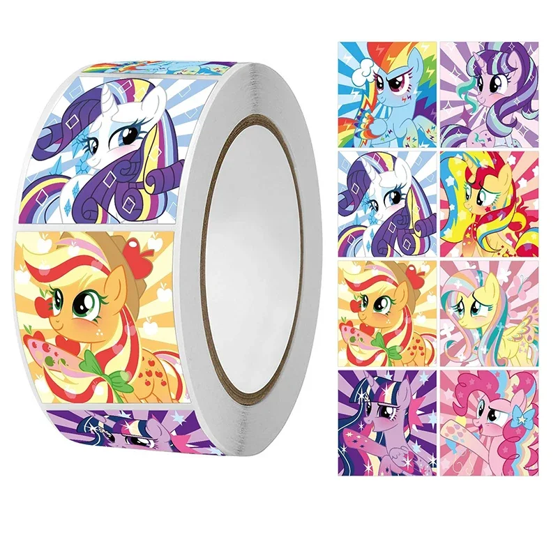 500pcs/Roll My Little Pony Cute Cartoon DIY Stickers Creative Hand Ledger Decorative Stickers for Children's Favorite Gifts