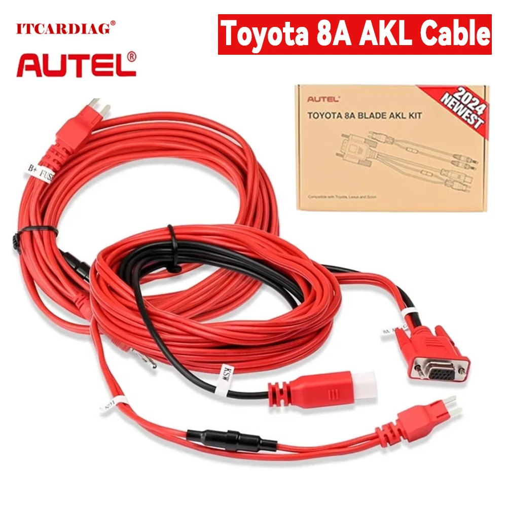 

Autel For Toyota 8A AKL Cable Non-Smart Key All Keys Lost Adapter Work with APB112 and G-BOX3 G-Box2 Car Diagnostic Cables