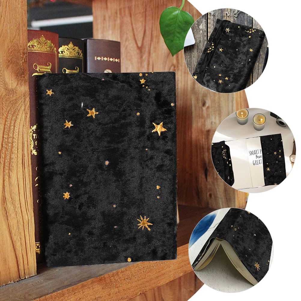 Cloth Book Cover Protector Pouch Textbook Sleeve for Lovers Protective Case Decorative Reusable Covers Bronzing Velvet Dust