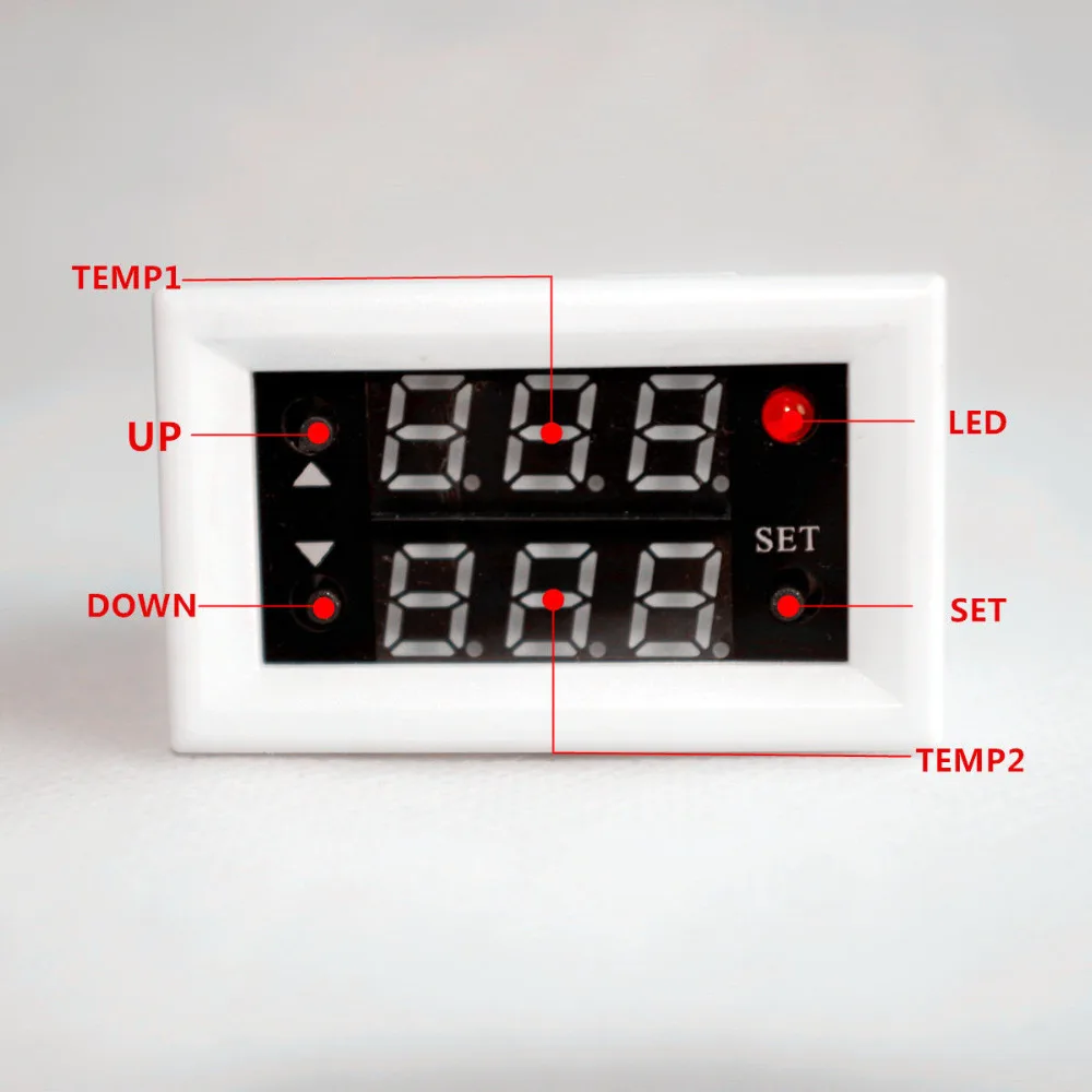 DC 12V Digital LED Temperature Controller 10A Thermostat Control Switch Relay