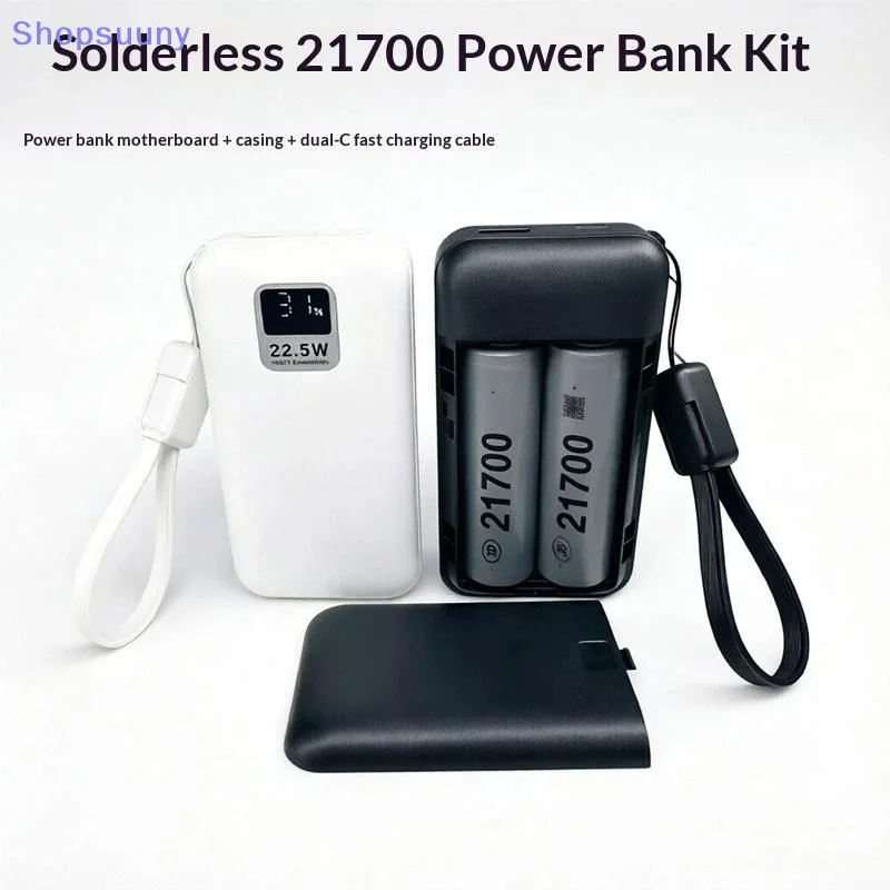 [SU]1Set 21700 Battery Powerbank Shell Plastic Case Power Kit For 2 Pcs 21700 Batteries Compactly Box[SU]