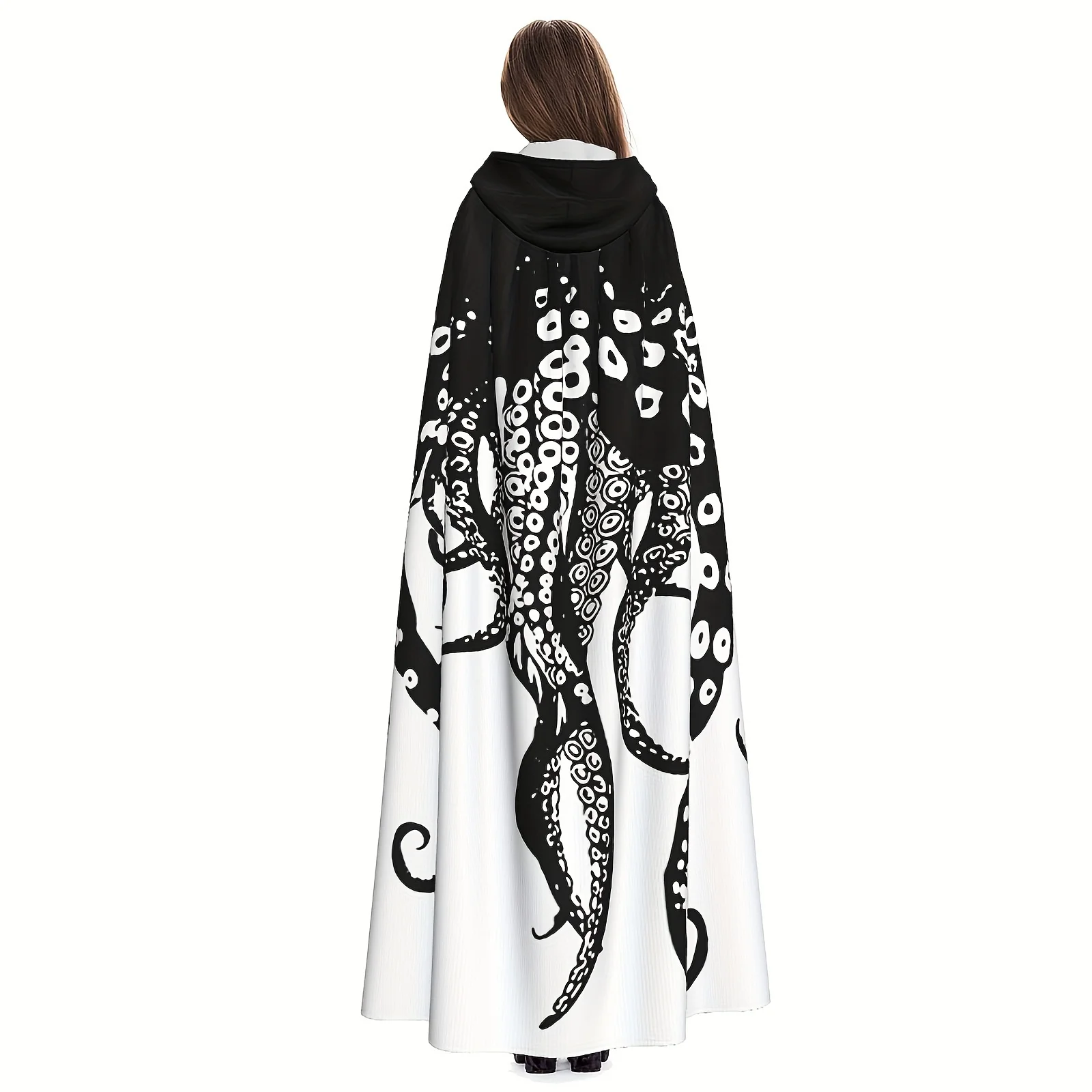 Customization Halloween Party Supplies Decorations, With Hooded Cloaks And Wizard Robes, Designed With Vintage Octopus Tentacles view 3