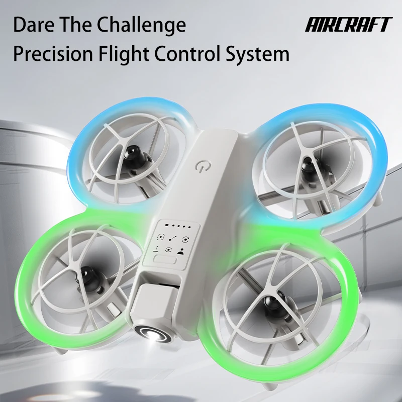 Kids Mini RC Drone Flying Toy 360 Flips One Key Return Takeoff Landing Cool LED Lights No Camera and With Camera Version