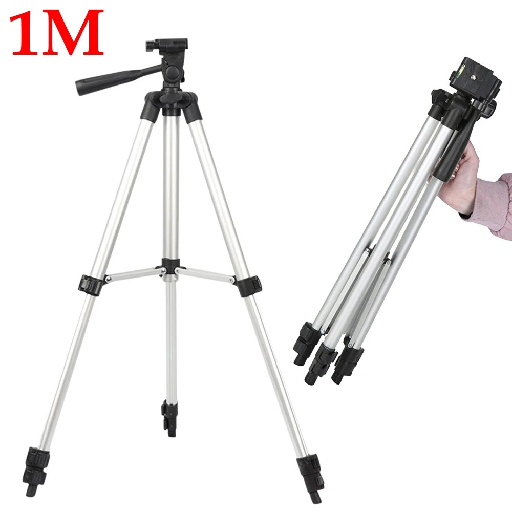 1.2M Laser Level Tripod Adjustable Height Thicken Aluminum Tripod Stand Tripod Bracket Base For Self Leveling 5/8''