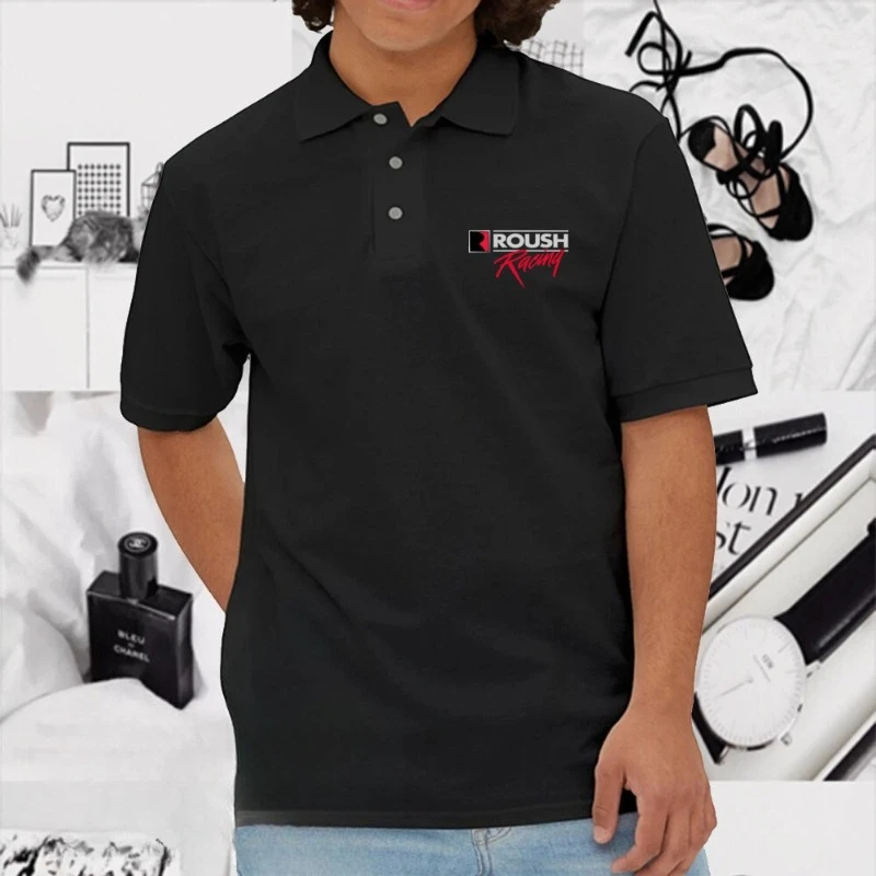

Roush Racing Performance Men's S to 4XL Polo Shirt, blchwhite Polo Print America Retro Street Minimalist Fashionable Y2K Print