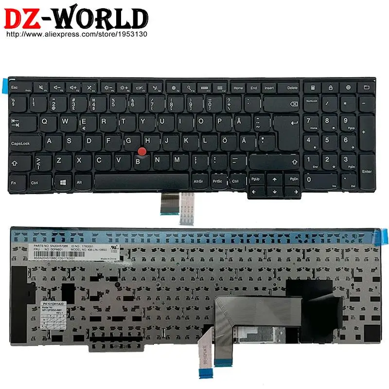 SE Swedish FI Finnish Keyboard for Lenovo Thinkpad P50S T560 W540 T540P W541 T550 W550S L540 L560 L570 E531 E540 04Y2413 00PA601