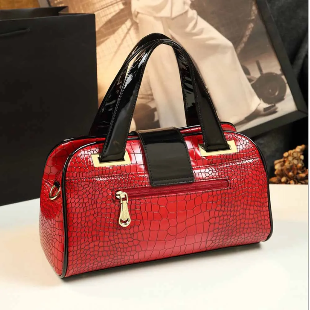 Bolsas de couro padrão crocodilo para mulheres, bolsa com alça superior, bolsas crossbody, designer, luxo, moda, 2023