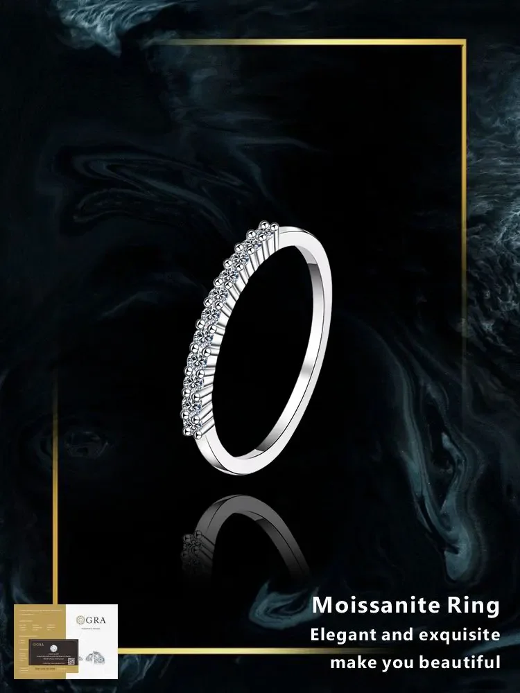 

Кольцо из стерлингового серебра 925 пробы с муассанитом, кольца с бриллиантами для женщин, роскошные свадебные модные украшения, обручальные кольца с сертификатом