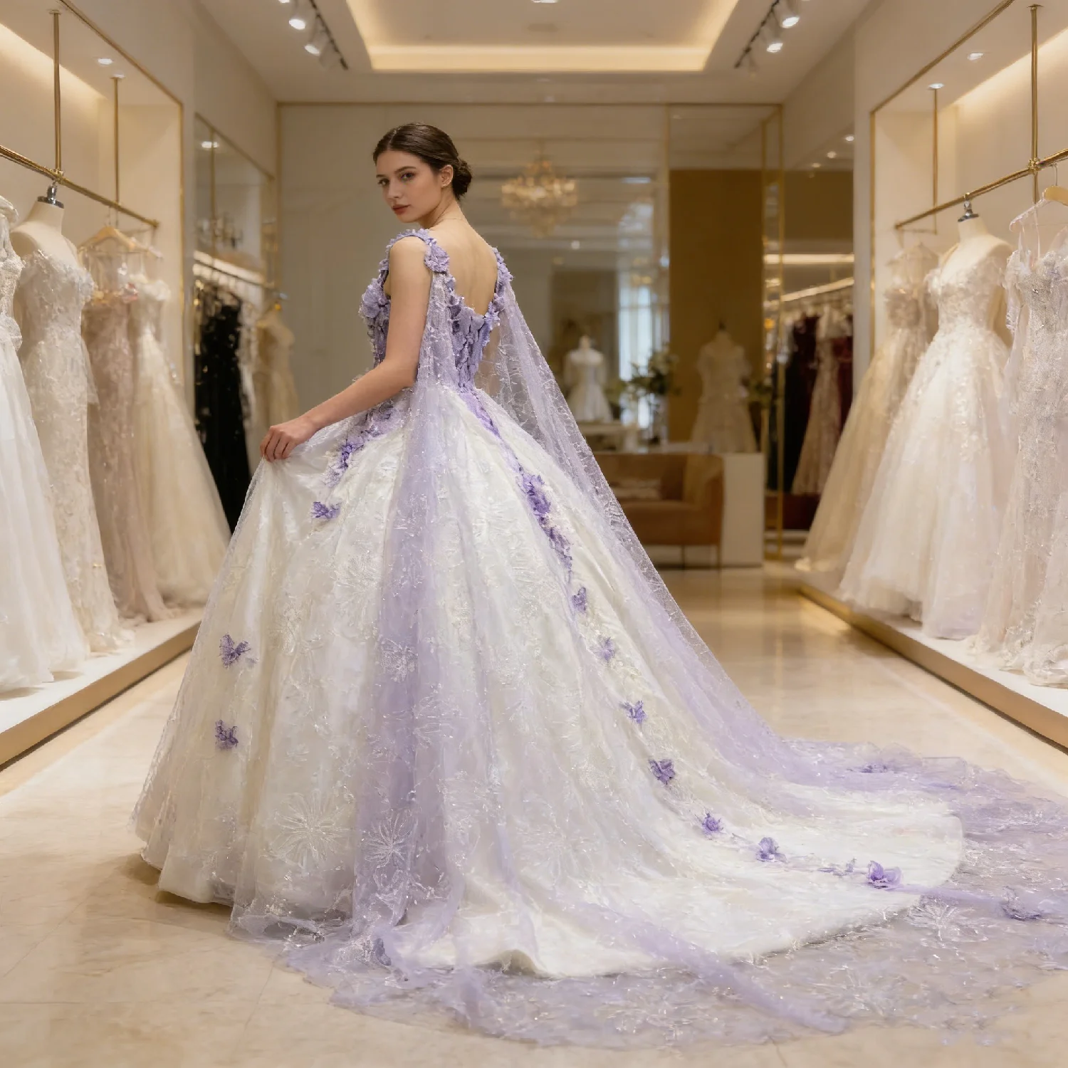 

Real Picture New Women Birthday Party Dresses With Cape Butterfly Ballgown Prom Occasion Quinceanera 15 16 Girl 2026 Customized