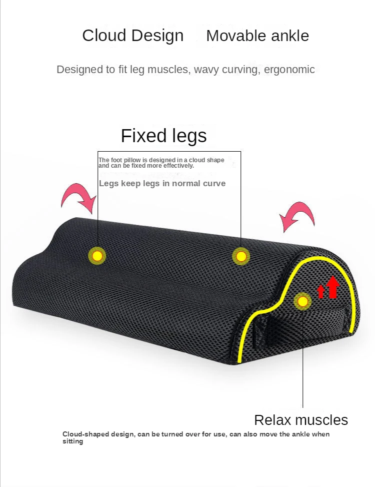 Ergonomiczna poduszka na stopy Relaksująca poduszka podtrzymująca podnóżek pod biurkiem Podnóżek do domowego biura Poduszka podnóżka do pracy na komputerze — zdjęcie 6