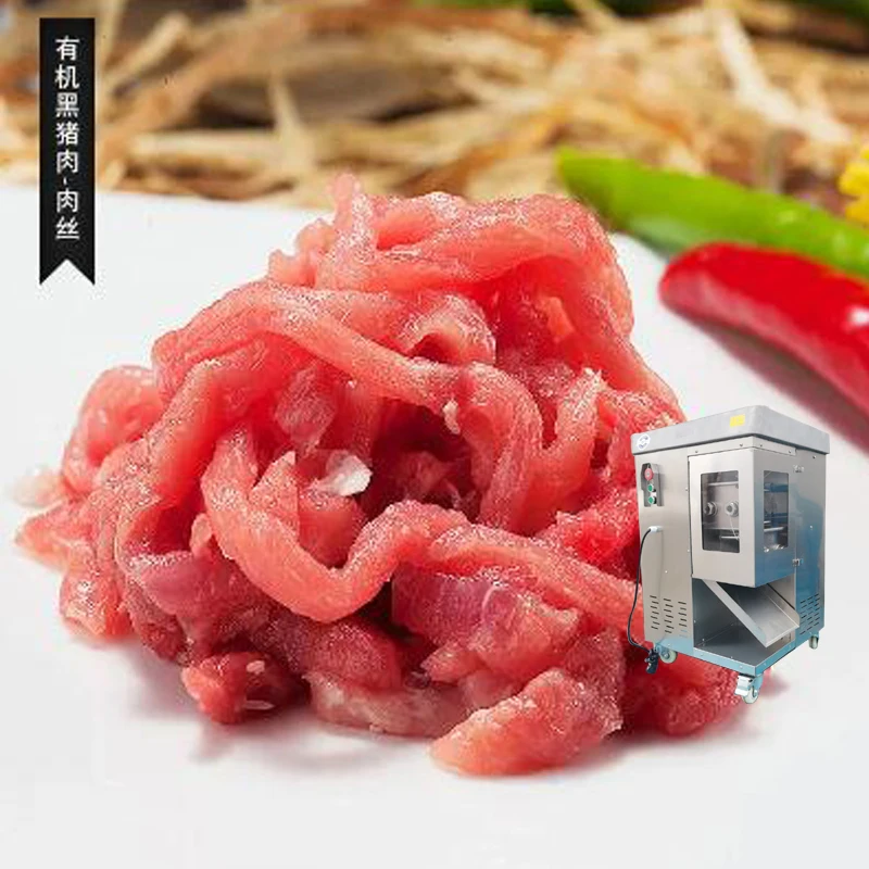 Commercial Meat Cutting Machine With Dual Blades Detachable High-Power Automatic Fresh Meat Slicing Machine Slicer