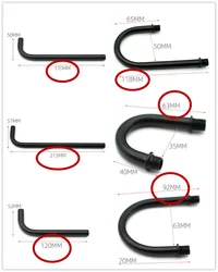 Sample Edison retro Changed to Wall lamp Seven-shaped Bend Hollow Two-end M10 Tooth Fixed Pole DIY Beside Lighting Accessories