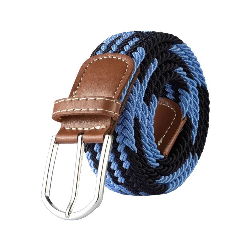 Unisex Elastic Fabric Woven Casual Belt Pin Buckle Expandable Braided Stretch Canvas Simple and Stylish Leisure Men Women Belt