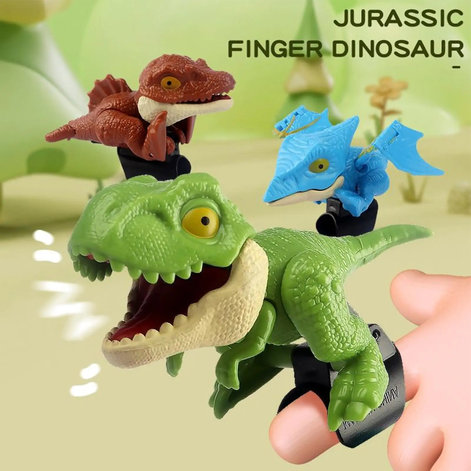 Dinosaur Puppets Realistic Fingertip Figures Finger Dinosaur Game For Birthday Parties Easter Toddler Play Kids 3 And Up Goodie