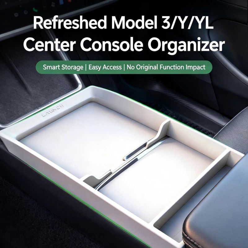 2026 New Upgrade Full Set Center Console Protector For Tesla Model 3 Highland Model Y YL Juniper, Armrest Cover,Storage Frame