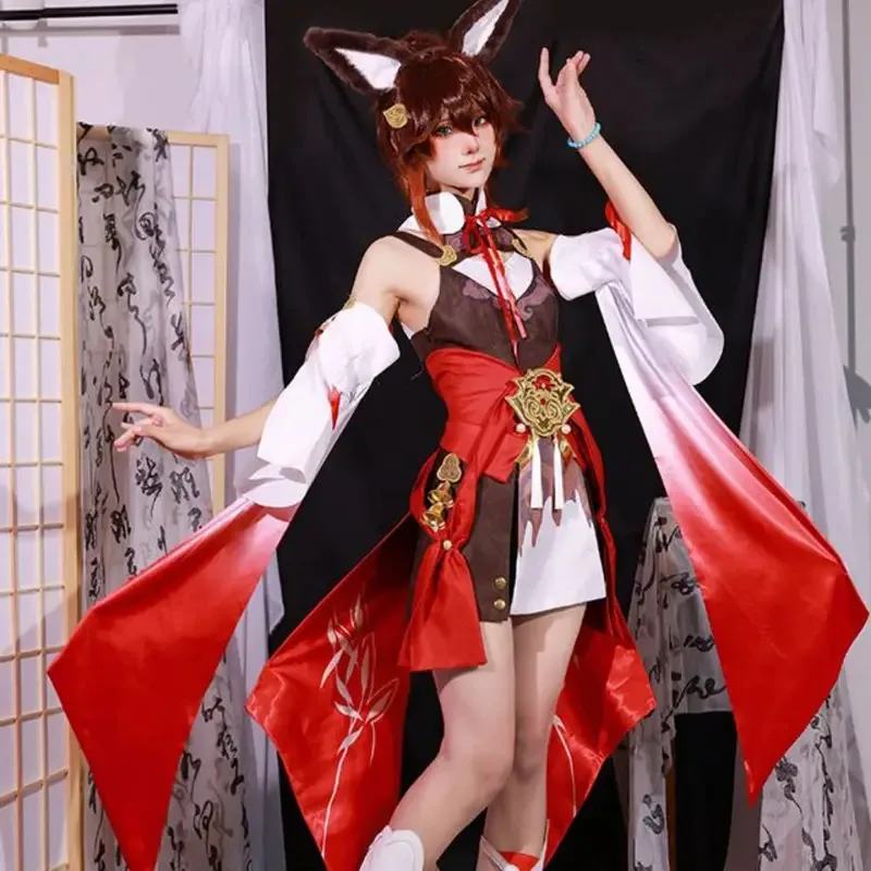 تينغيون أزياء تنكرية هونكاي ستار ريل كرنفال موحدة شعر مستعار أنيمي أزياء الهالوين لعبة الرجال