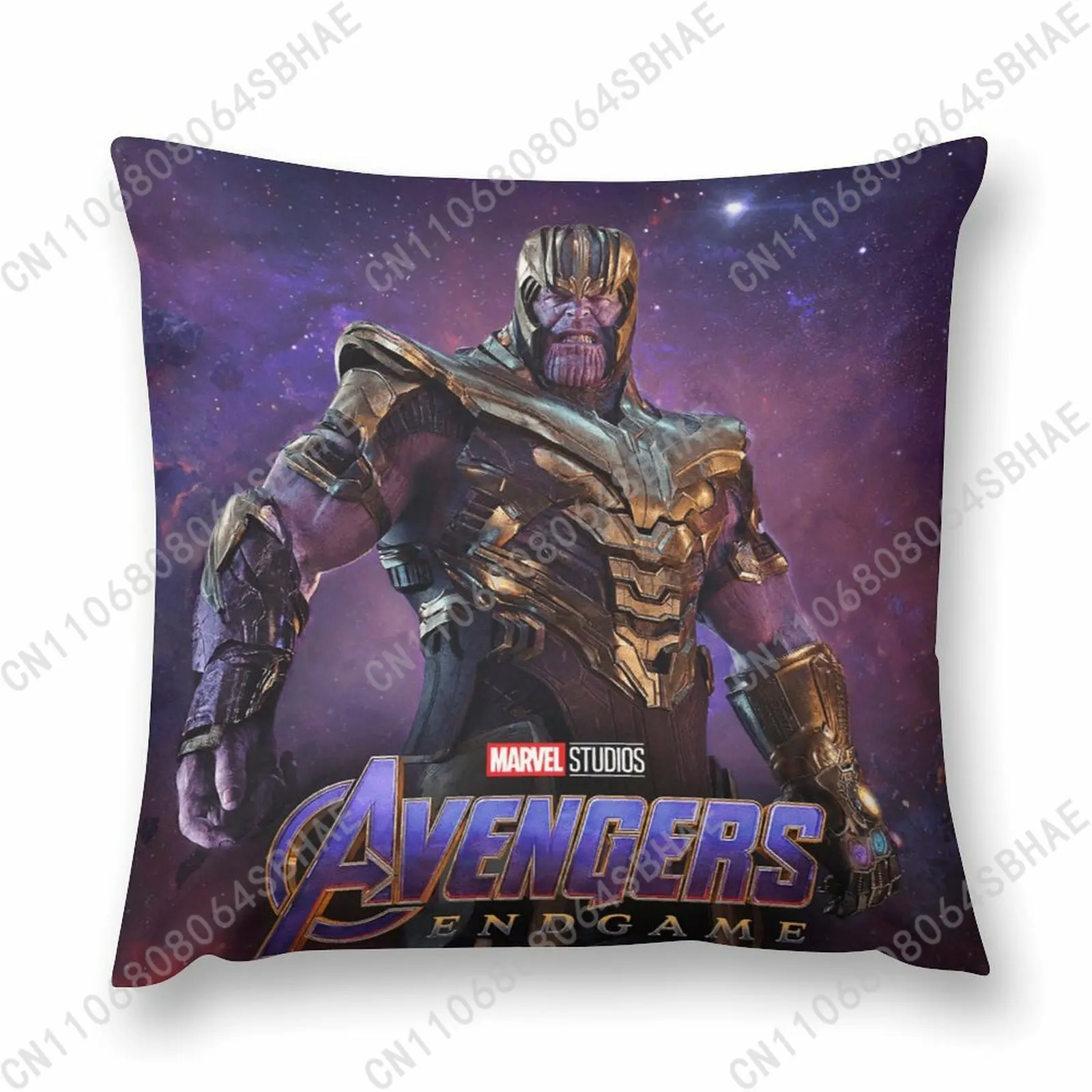

Marvel Thanos Custom Pattern Short Plush Pillow Cover Soft Short Fur Cushion Living Room Personalized Decor Cosplay