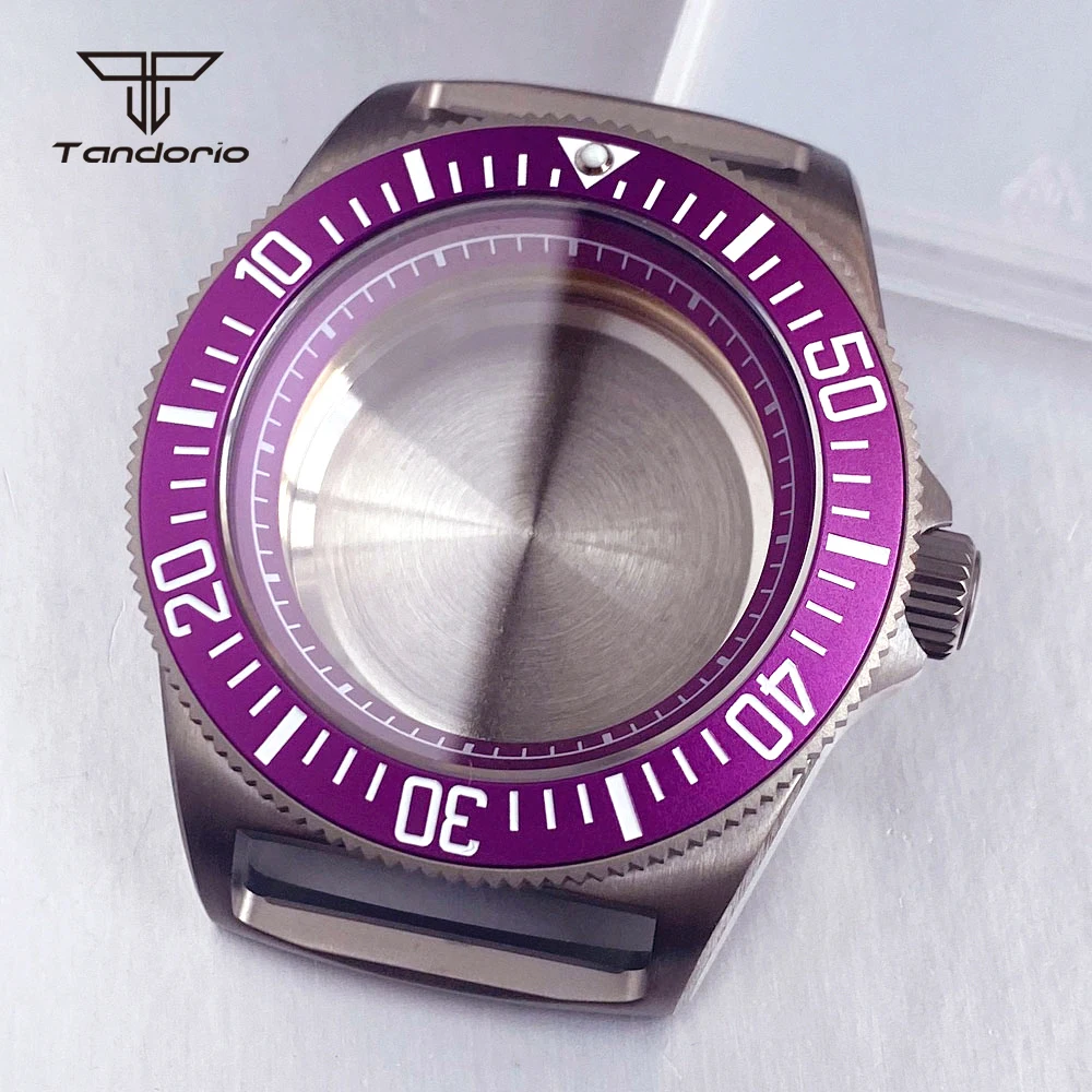 42mm Tactical Frog FXD Dive Titanium Watch Case Sapphire Glass Fit NH35 NH36 NH38 ETA2824 PT5000 Waterproof Wristwatch Parts