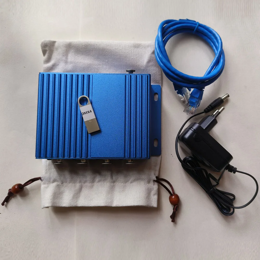 ArtNet DMX 512 4 Way Professional Stage Light Control Device SERVER MODE / NODE MODE Ethernet Receive Art-Net Signal