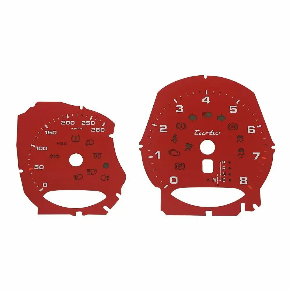 

Накладка на панель приборной панели для Porsche 981 982 (718) Boxster/Cayman/Macan, приборная панель 280 км/ч, белый, желтый, красный