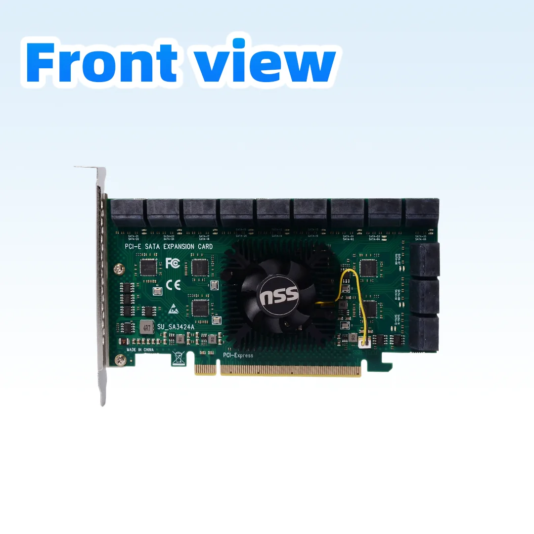 ADT-Link PCIe To SATA 3.0 Expansion Card 24 Port Driver-Free /20 /16/12 /10/8/ Port SSD Solid State Drive Adapter Card X1 X4 X16