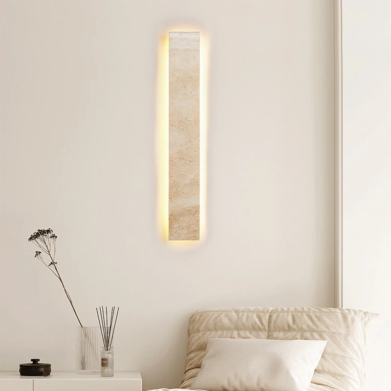 Modern rectangular natural LED wall lamp Sconce LED limestone lamp 3000K 4000 5000K living room