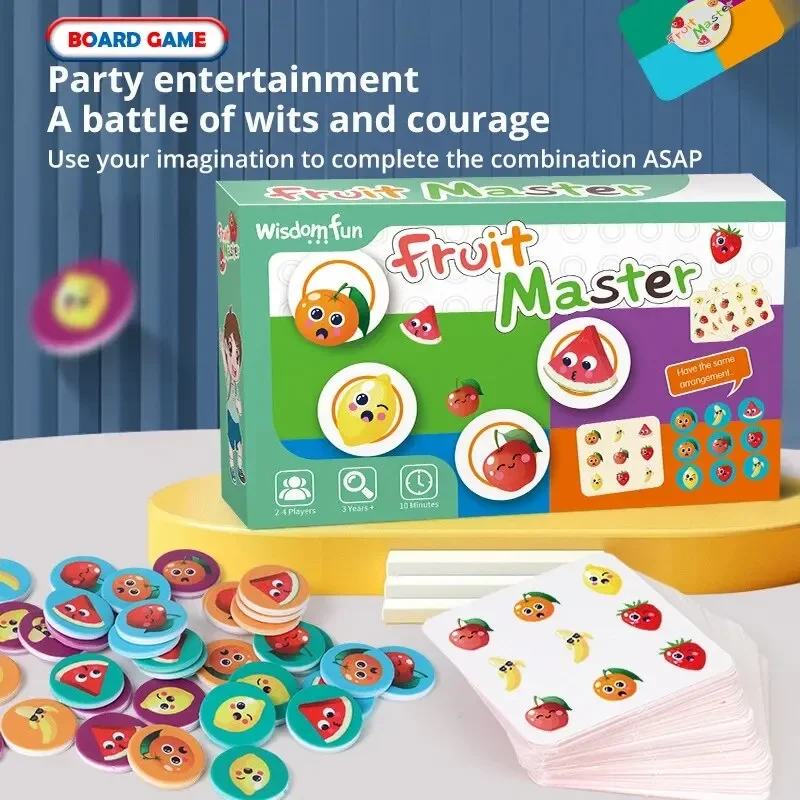 Jeux de société fruits enfants jouets éducatifs maître couleur correspondant Parent-enfant exercice de pleine conscience interactif