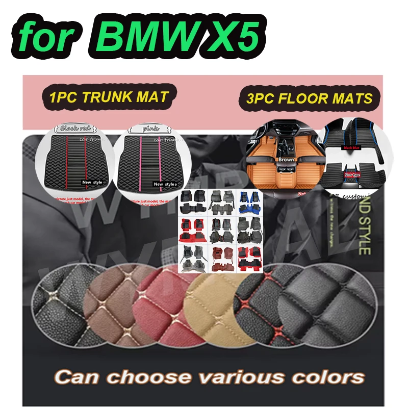 

LUXURY Car floor mats for BMW X5（FIVE SEATS）E70 2008 2009 2010 2011 2012 2013 Custom auto foot Pads automobile carpet