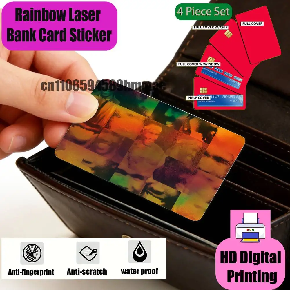 Frank Ocean Singer Credit Bank Sticker ID Access Card Cover Skin Rainbow Color Laser Stickers Film