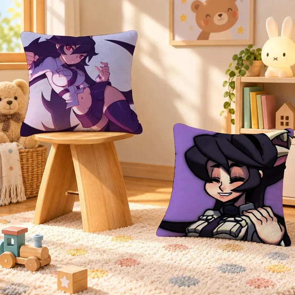 Game Skullgirls Fighting Anime Cushion Cover Personalized Soft Plush Pillow Living Room Home Sofa Bedroom Office Car Cushion